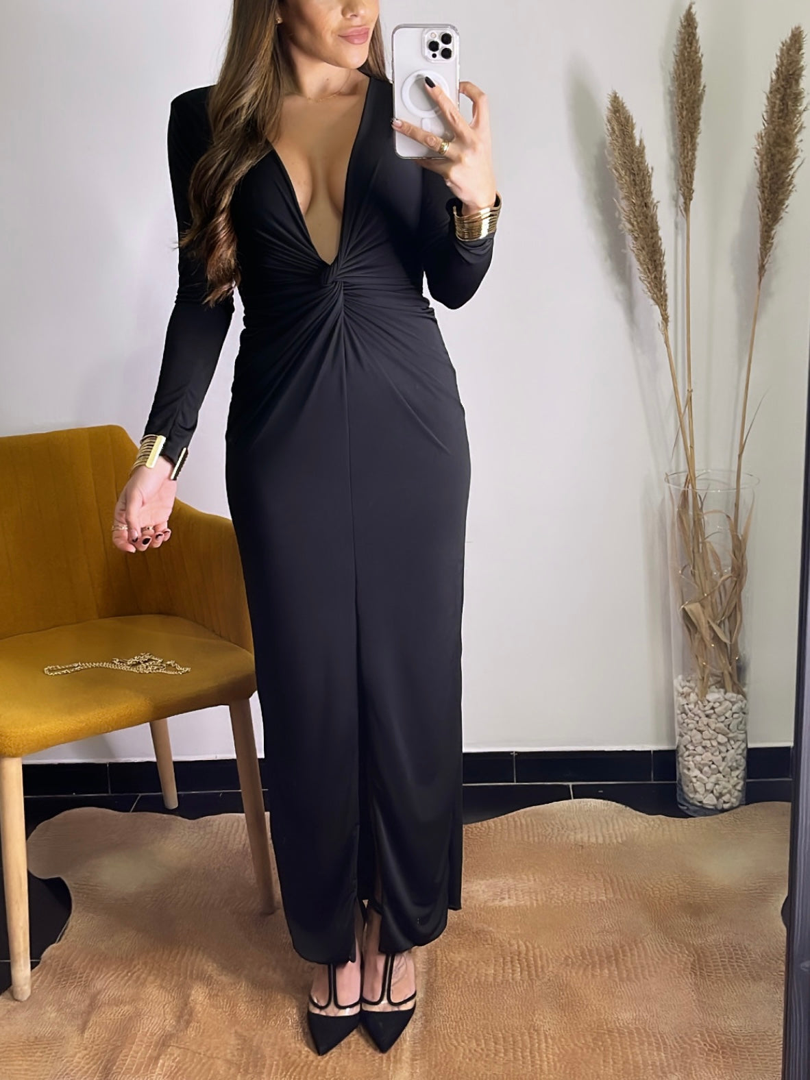 Vestido largo nudo